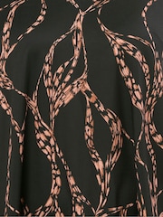 Evans Chiffon Hem Black Top - Image 4 of 5