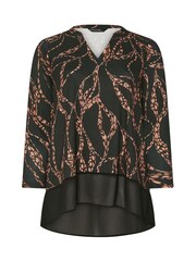 Evans Chiffon Hem Black Top - Image 5 of 5