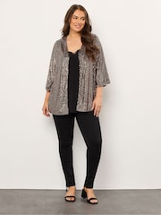 Evans Sequin Black Kimono - Image 2 of 5