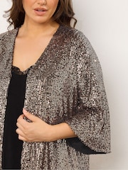 Evans Sequin Black Kimono - Image 4 of 5