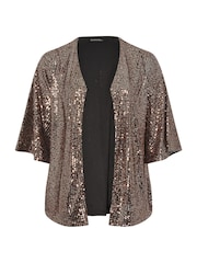 Evans Sequin Black Kimono - Image 5 of 5