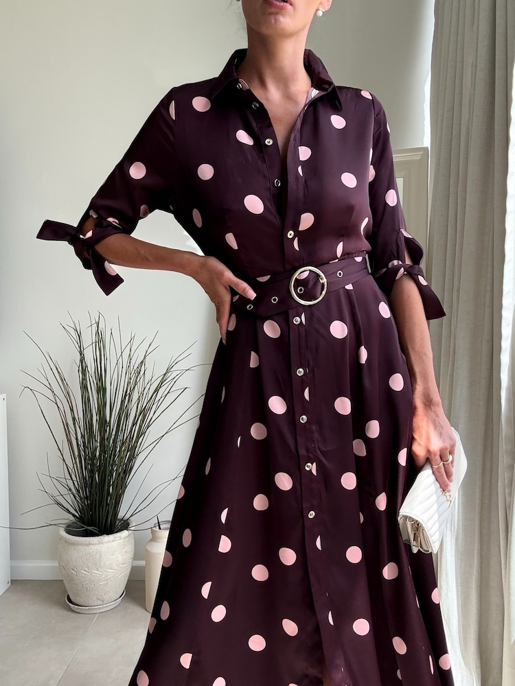 satin midi dresses Grace Loves Lace Silky Satin Midi Dusk