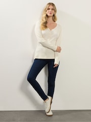 Long Tall Sally Long Sleeve Ribbed Henley Top - Imagem 3 de 6