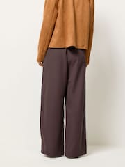 PixieGirl Petite Brown Pleated Front Wide Leg Trousers - Image 3 of 5