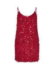 Yours Curve London Textured Sequin Slip Dress - Imagem 4 de 5