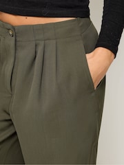 PixieGirl Petite Green Pleated Front Wide Leg Trousers - Image 4 of 5