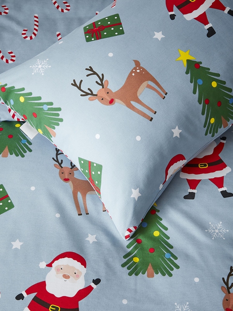 Vantona Blue or Red Santa & Friends Quilt Cover Set - Image 3 of 3