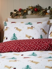 Vantona Multi Christmas Dogs Quilt Cover Set - Image 2 of 4