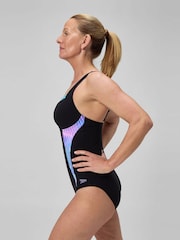 Speedo Blue Womens Shaping Printed Luna Elustre Swimsuit - Image 2 of 6