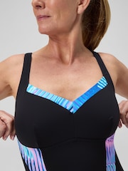 Speedo Blue Womens Shaping Printed Luna Elustre Swimsuit - Image 4 of 6