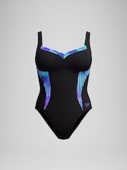 Speedo Blue Womens Shaping Printed Luna Elustre Swimsuit - Image 6 of 6