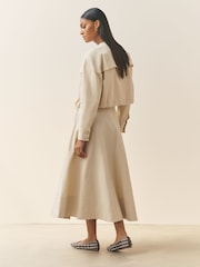 Πέτρα - Nothing Ordinary Premium Cotton Rich Tailored A-Line Midi Skirt - Εικόνα 3 από 5