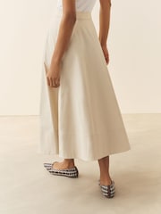 Πέτρα - Nothing Ordinary Premium Cotton Rich Tailored A-Line Midi Skirt - Εικόνα 4 από 5