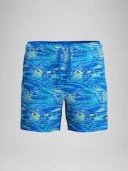 Speedo Green Mens Print Redondo Edge Volley 16" Swim Shorts - Image 6 of 6