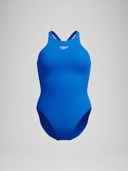 Speedo Blue Womens End+ V-Back Longer Body Swimsuit - Image 6 of 6