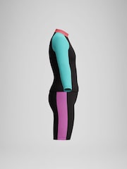 Speedo Purple Girls Colourblock Rash Top & Jammer Set - Image 2 of 5