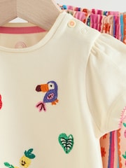 Ecru Tropical Short Sleeve Baby Top and Short Set 2 Piece (0mths-2yrs) - Image 12 of 14
