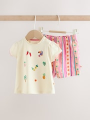 Ecru Tropical Short Sleeve Baby Top and Short Set 2 Piece (0mths-2yrs) - Image 4 of 14