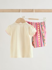Ecru Tropical Short Sleeve Baby Top and Short Set 2 Piece (0mths-2yrs) - Image 5 of 14