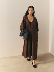 Nothing Ordinary Pure Cotton Midi Smock Dress - Изображение 1 4