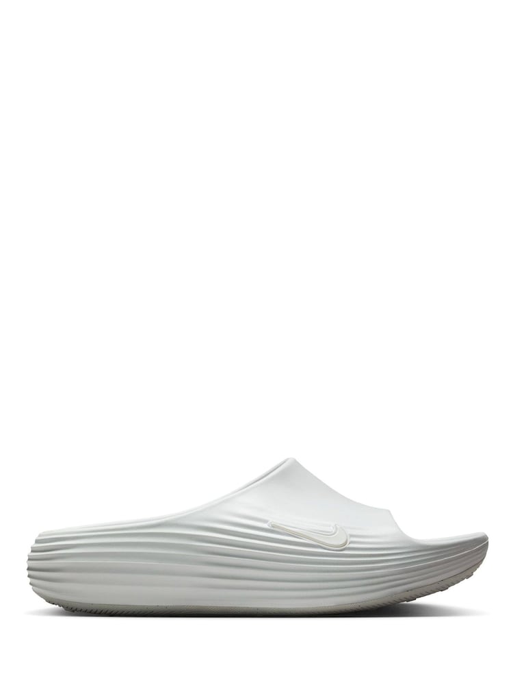 Nike White ReactX Rejuven8 Sliders - Image 1 of 9 Nike White ReactX Rejuven8 Sliders - Image 1 of 9