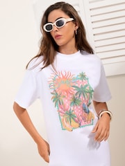 Friends Like These White Jersey T-Shirt Midi Dress - Image 2 of 4