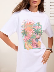 Friends Like These White Jersey T-Shirt Midi Dress - Image 4 of 4