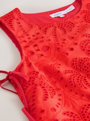 Red N. Premium Cotton Broderie Tie Top - Image 7 of 8