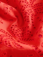 Red N. Premium Cotton Broderie Tie Top - Image 8 of 8