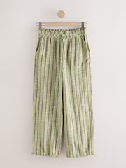 Green Stripe Double Cloth Balloon Leg Trousers - Image 1 of 3