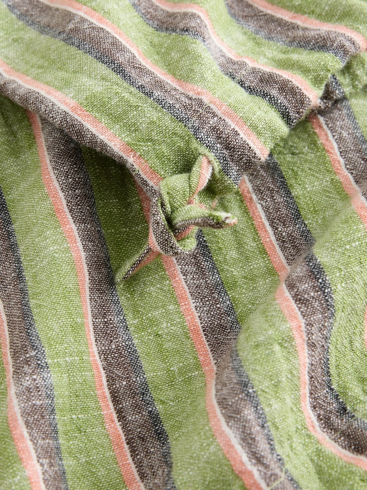 Green Stripe Double Cloth Balloon Leg Trousers - Image 2 of 3