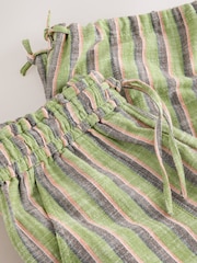 Green Stripe Double Cloth Balloon Leg Trousers - Image 3 of 3