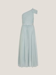 Monsoon Green Sequin One Shoulder Prom Dress - Image 3 of 4