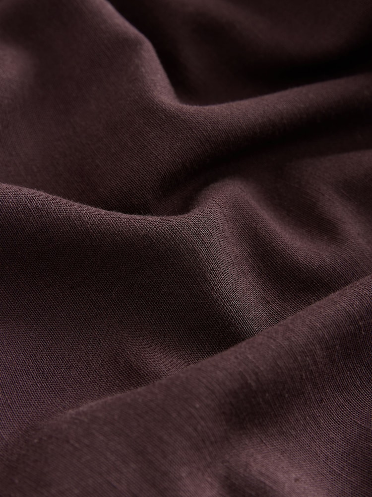 Laura Ashley Chocolate Brown Off The Shoulder Cotton Blouse - Image 2 of 3