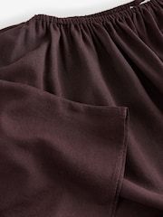 Laura Ashley Chocolate Brown Off The Shoulder Cotton Blouse - Image 3 of 3