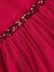 Monsoon Red Sequin One Shoulder Prom Dress - Image 4 of 4
