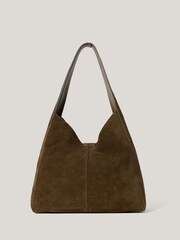 Jigsaw Green Heckfield Suede Tote Bag - Image 2 of 6