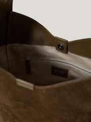 Jigsaw Green Heckfield Suede Tote Bag - Image 5 of 6