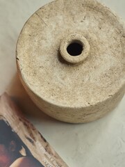 Abigail Ahern Natural Roman Cement Vase - Image 2 of 4