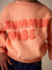 Orange Summer Crew Neck Sweatshirt (3mths-7yrs) - Image 3 of 7