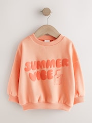Orange Summer Crew Neck Sweatshirt (3mths-7yrs) - Image 4 of 7