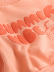 Orange Summer Crew Neck Sweatshirt (3mths-7yrs) - Image 6 of 7