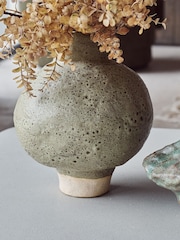 Abigail Ahern Green Bertina Ceramic Vase - Image 2 of 4