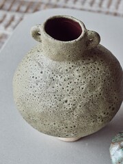 Abigail Ahern Green Bertina Ceramic Vase - Image 3 of 4