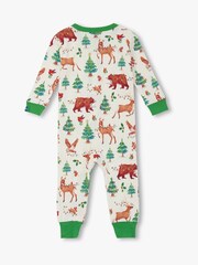 Hatley Natural Holiday Animals Cotton Coverall Pyjamas - صورة 2 من 2