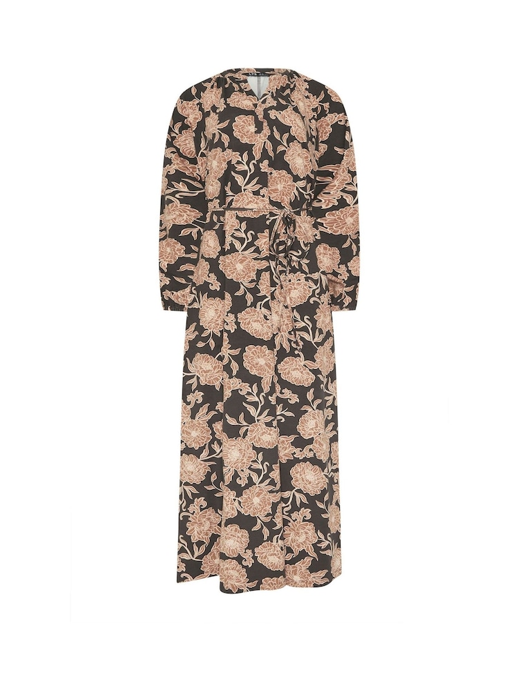 Braun - Long Tall Sally Floral Belted Midaxi Dress - Bild 6 von 6