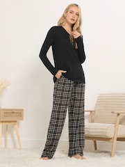 Long Tall Sally Black Check Pyjamas - Image 1 of 5