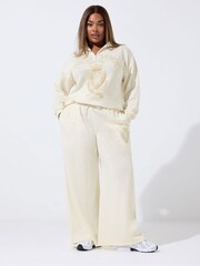 Yours Curve Natural Limited New York Half Zip Sweat Top - Image 2 of 5