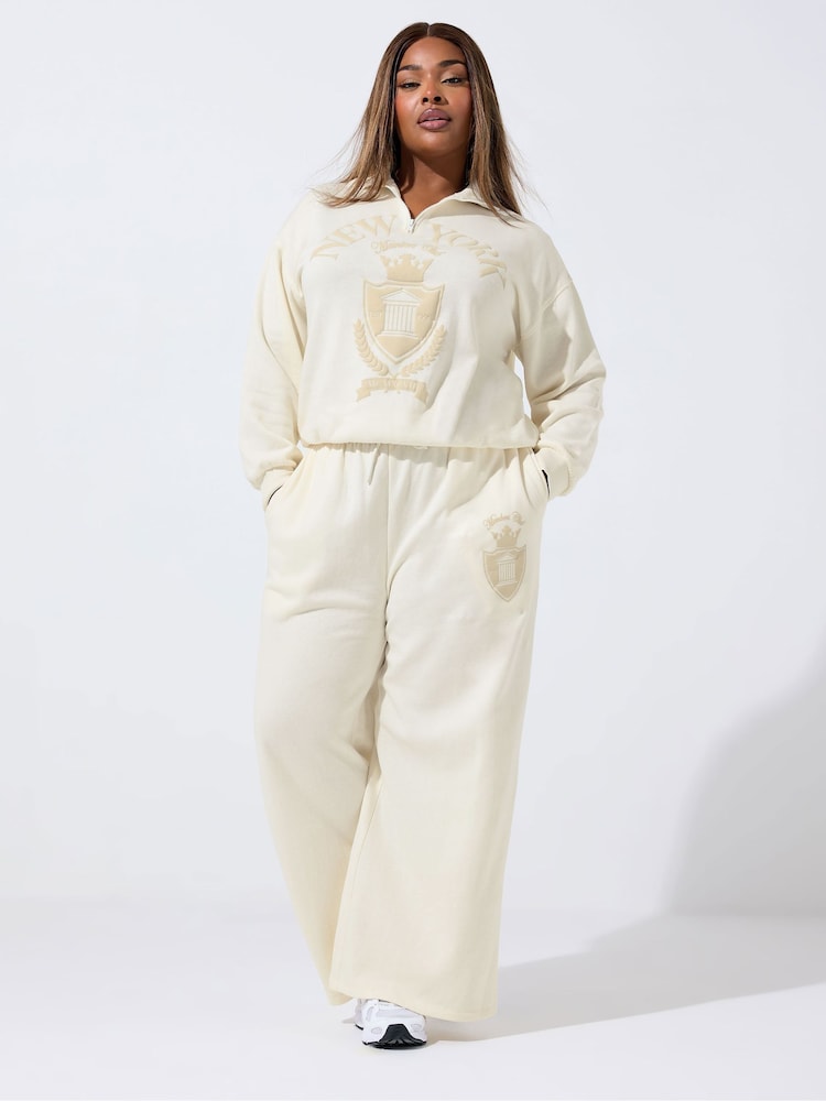 Yours Curve Natural Limited New York Joggers - Image 2 of 5