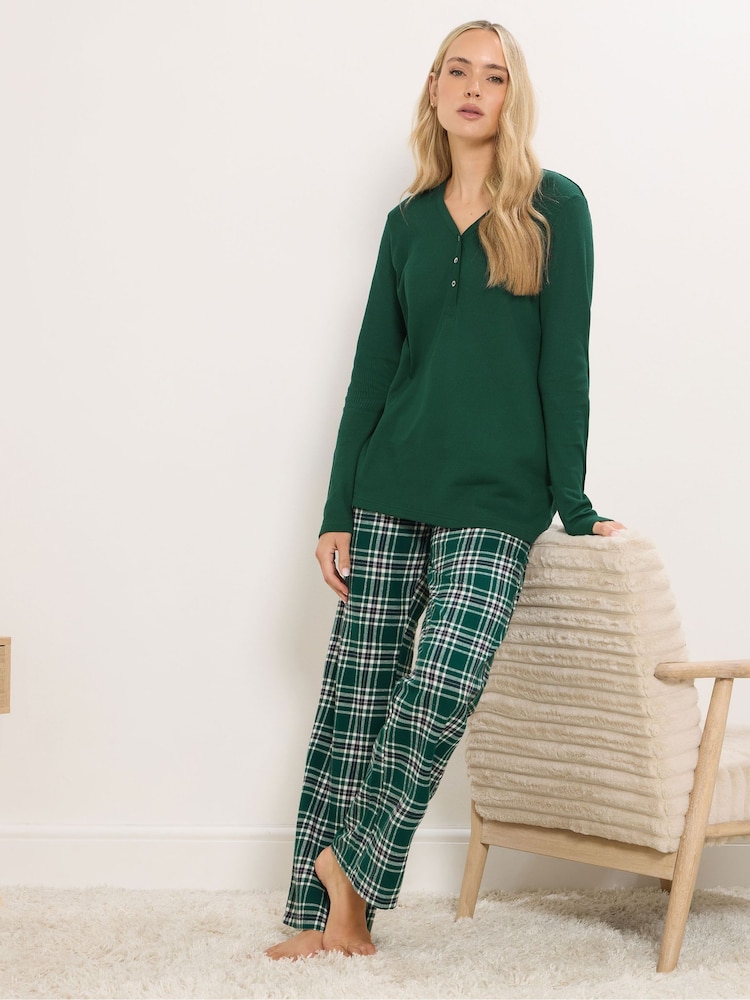 Long Tall Sally Green Check Pyjamas - Image 1 of 6